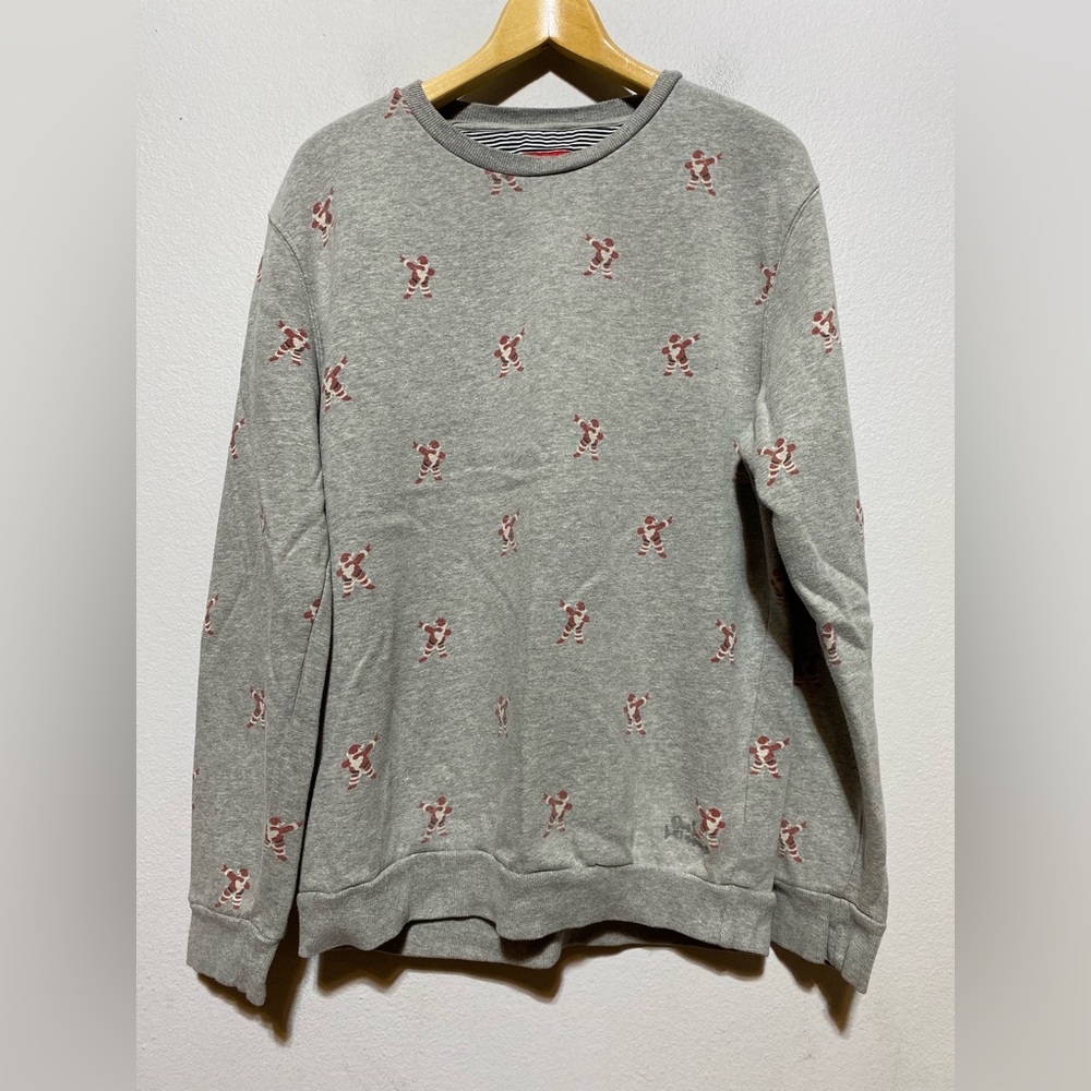 Denim & Flower Women’s Dabbing Santa All Over Print  Pullover Sweatshirt Size XL
